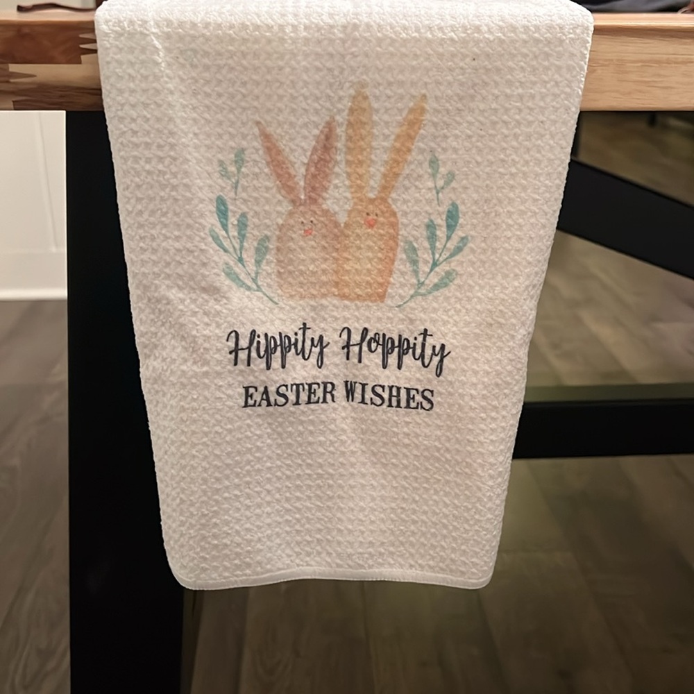 Hippity Hoppity Easter Wishes Hand Towel